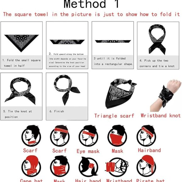 Satin Cowboy Horse Square Scarf - Picture 4 of 4